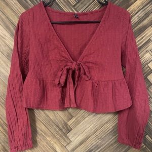 Women’s Size: small Zara red crop-top